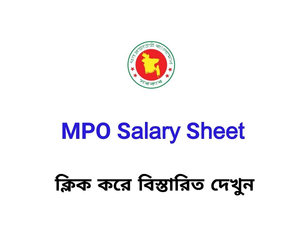 MPO Salary Sheet 2024 (February, March) Published by www.dshe.gov.bd